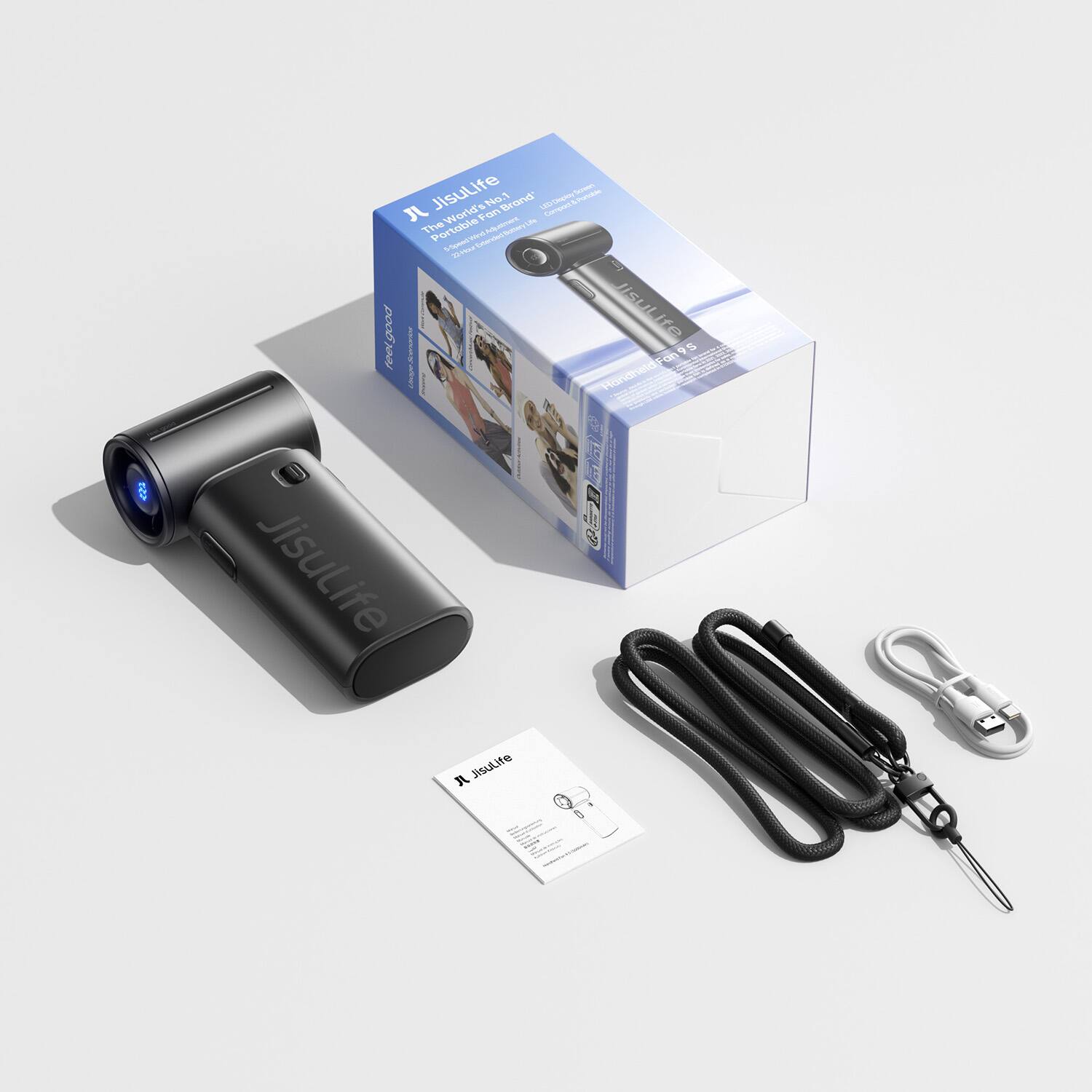 27  
Jisulife & Portable Sasson  
World's No.1 Fan Brand LED Dimplety Compact.  
The Portable Inf Aquent Ufy Wind porthery 5-Speed 22-Hour Extended 22 g) feel good JisuLife HandheldFan9S  
Jisulife  
JisuLife