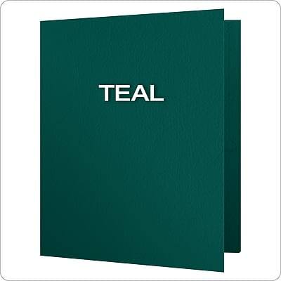 Alt View 2. Oxford - Oxford Twin Portfolio Folders, Teal, 25/Box (OXF 57555) - Teal.