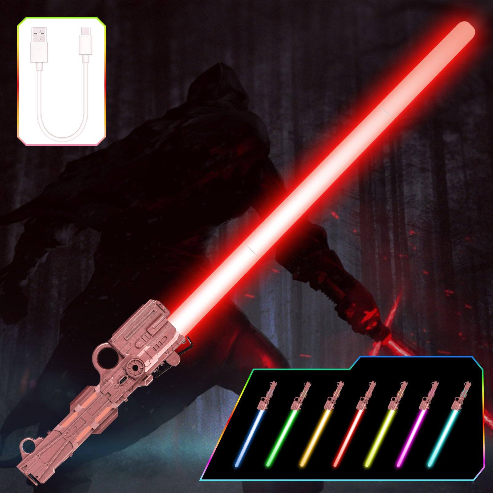 1pc Rechargeable Light Up Saber-rose Gold