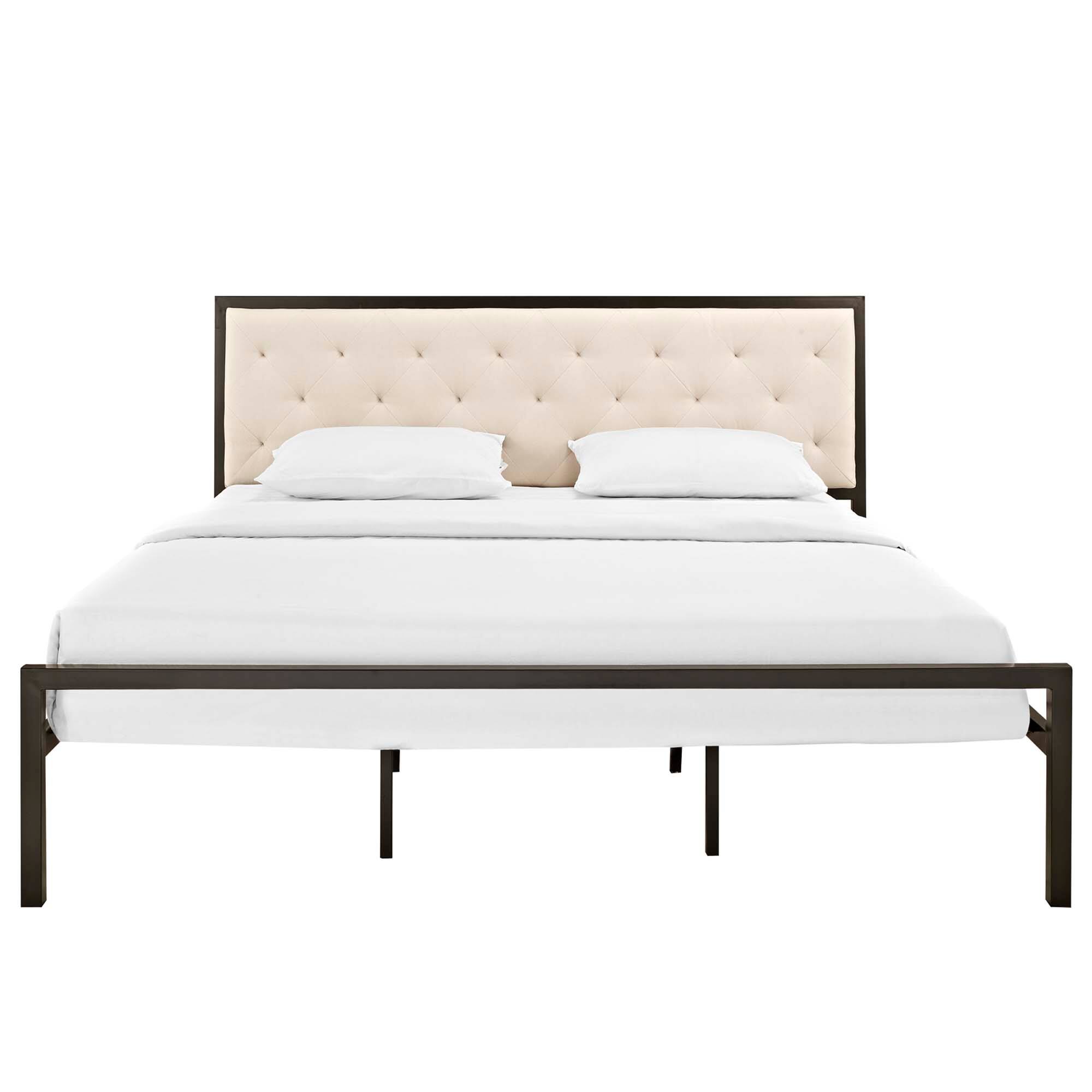 Alt View 1. Modway - Alina Platform Twin Bed Frame - White.