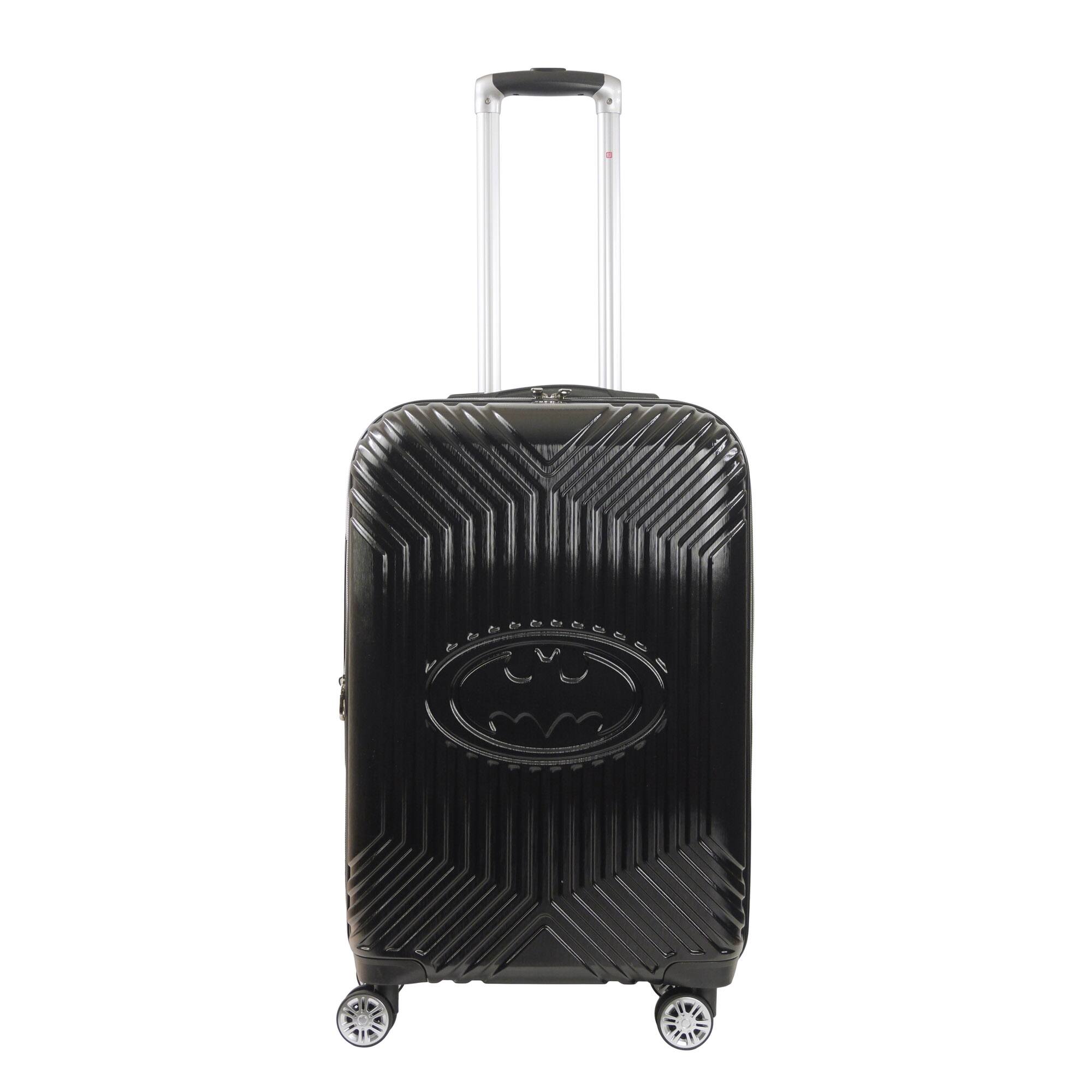 Front. Ful - Dc Comics Batman 3D Molded Hardside Abs 25 inch Luggage - BLACK.