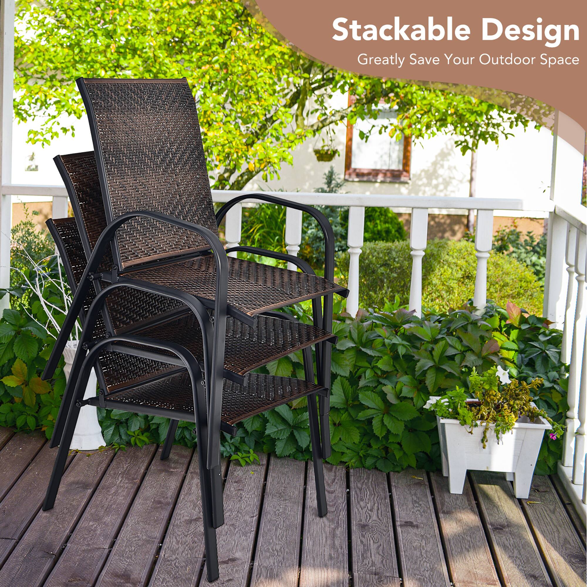 Stackable Design  
Greatly Save Your Outdoor Space