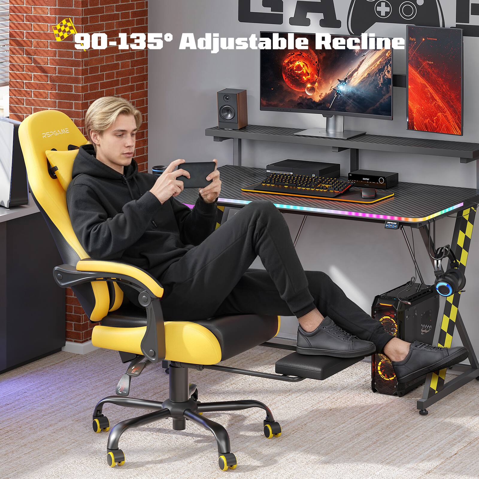 90-135° Adjustable Recline