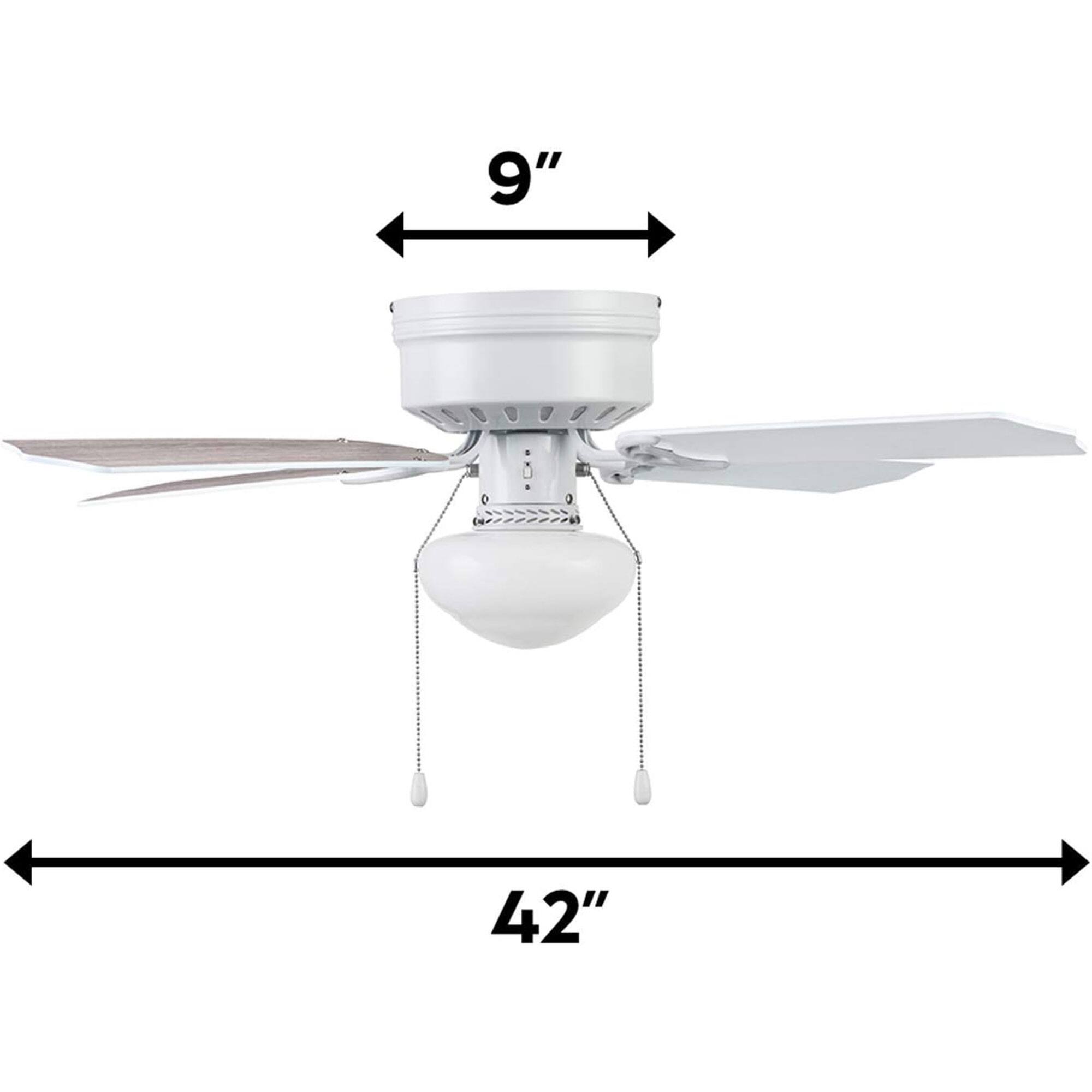 Alt View 1. Portage Bay - Portage Bay Cherry Hill Ceiling Fan with Quiet, Reversible Motor, 42", White - White.