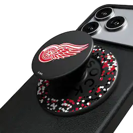 Keyscaper - Detroit Red Wings Confetti Magnetic Phone Grip & Stand - No Size - Black