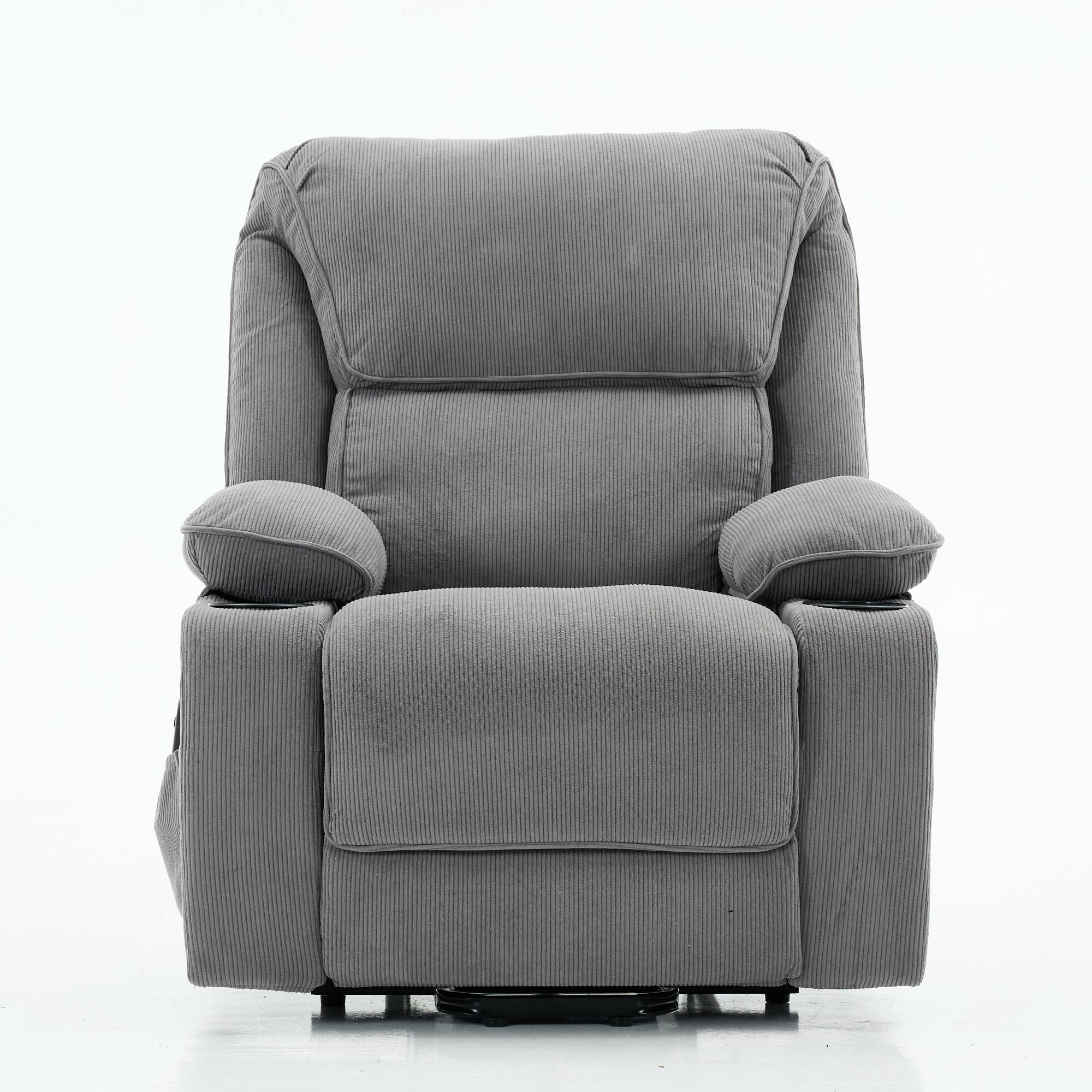 Angle. GOODSILO - Remote-Controlled Power Lift Recliner Chair with Heating and Massage for Elderly and Seniors - Gray.