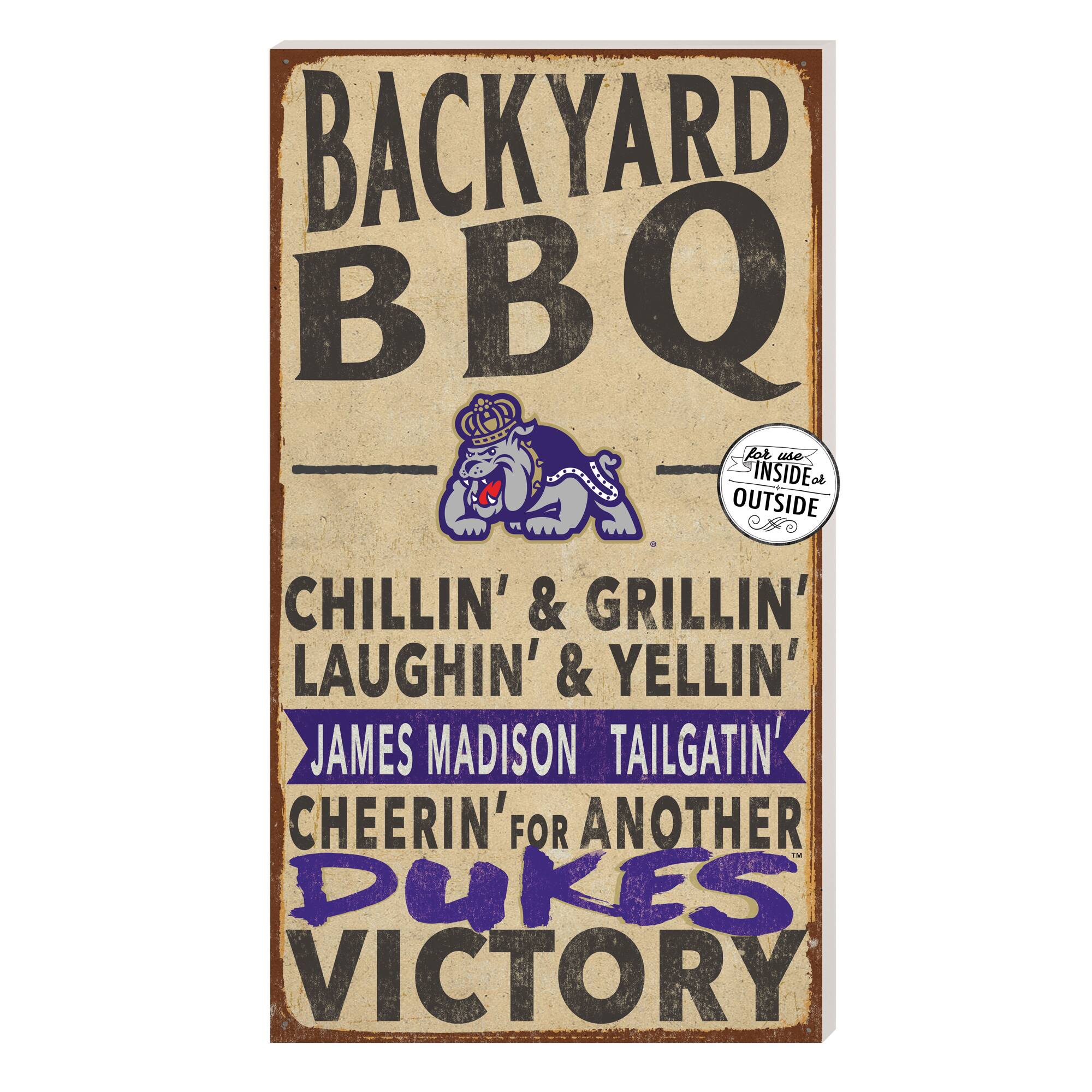 Brown James Madison Dukes 11'' x 20'' Indoor/Outdoor BBQ Sign