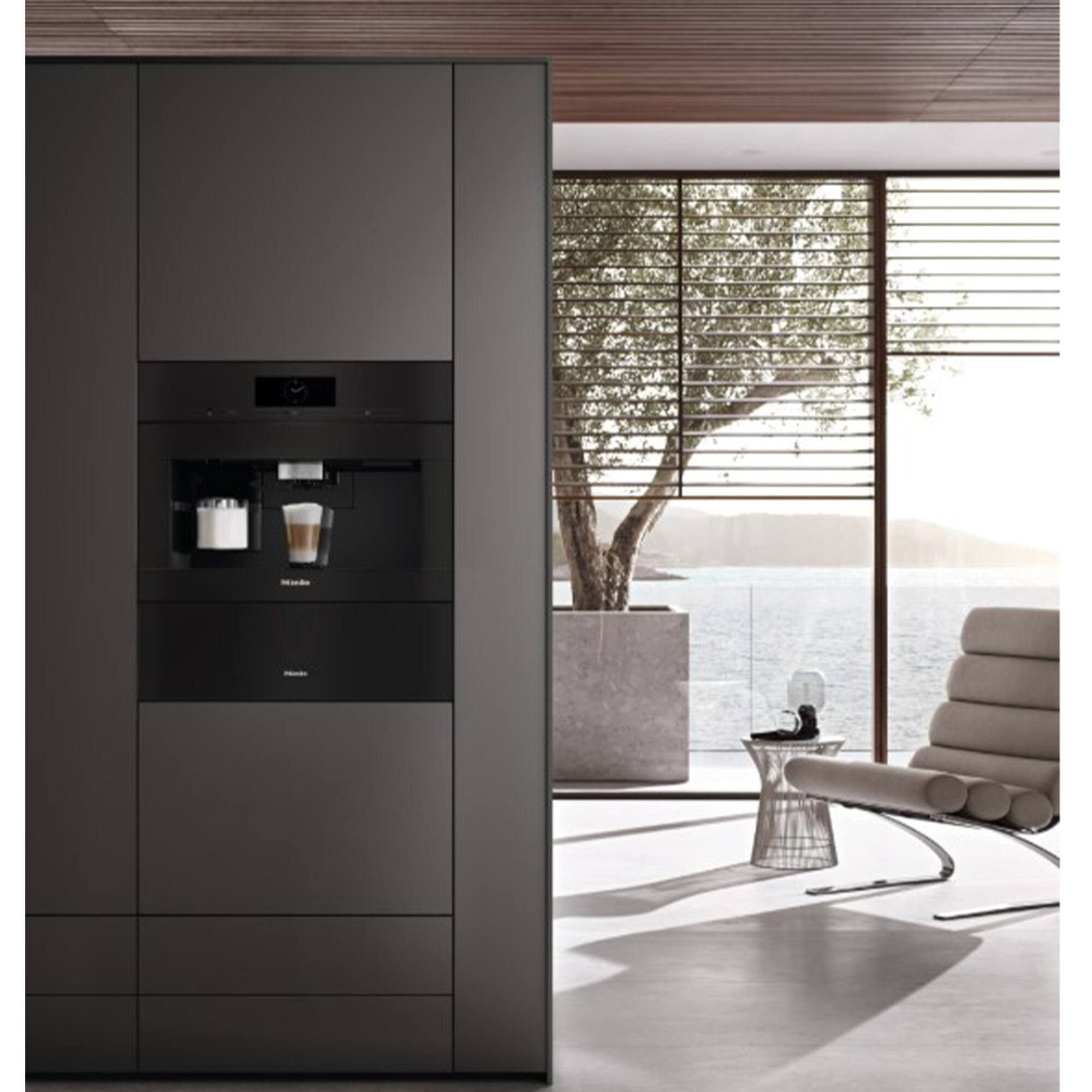 Alt View 11. Miele - CVA 7875 30"  Built-In Coffee Machine with DirectWater Obsidian Black - Obsidian Black.