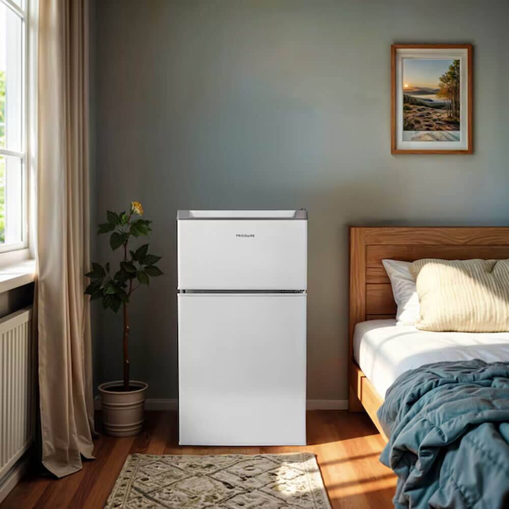 Alt View 2. Frigidaire - Frigidaire EFR920COTTON 3.1 Cu. Ft. White Compact Refrigerator - Black.