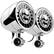 Alt View 10. GoHawk - Bluetooth Motorcycle Speakers, 5" Waterproof Stereo Audio System w/ Built-in Amplifier, USB Music for Harley Ape-Hanger - Chrome.