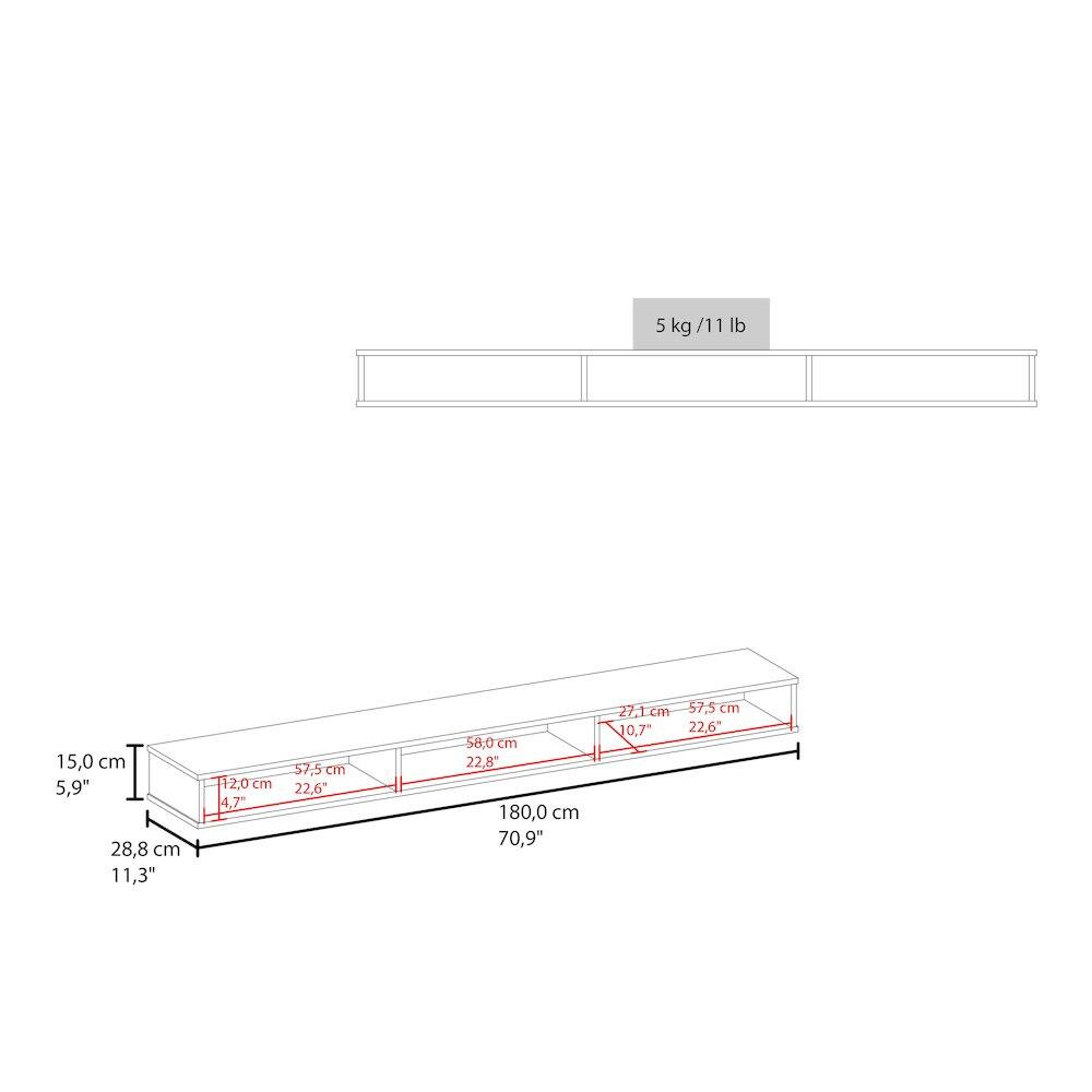 5 kg / 11 lb

15,0 cm 5,9"  
28,8 cm 11,3"  
12,0 cm 4,7"  
57,5 cm 22,6"  
58,0 cm 22,8"  
180,0 cm 70,9"  
27,1 cm 10,7"  
57,5 cm 22,6"