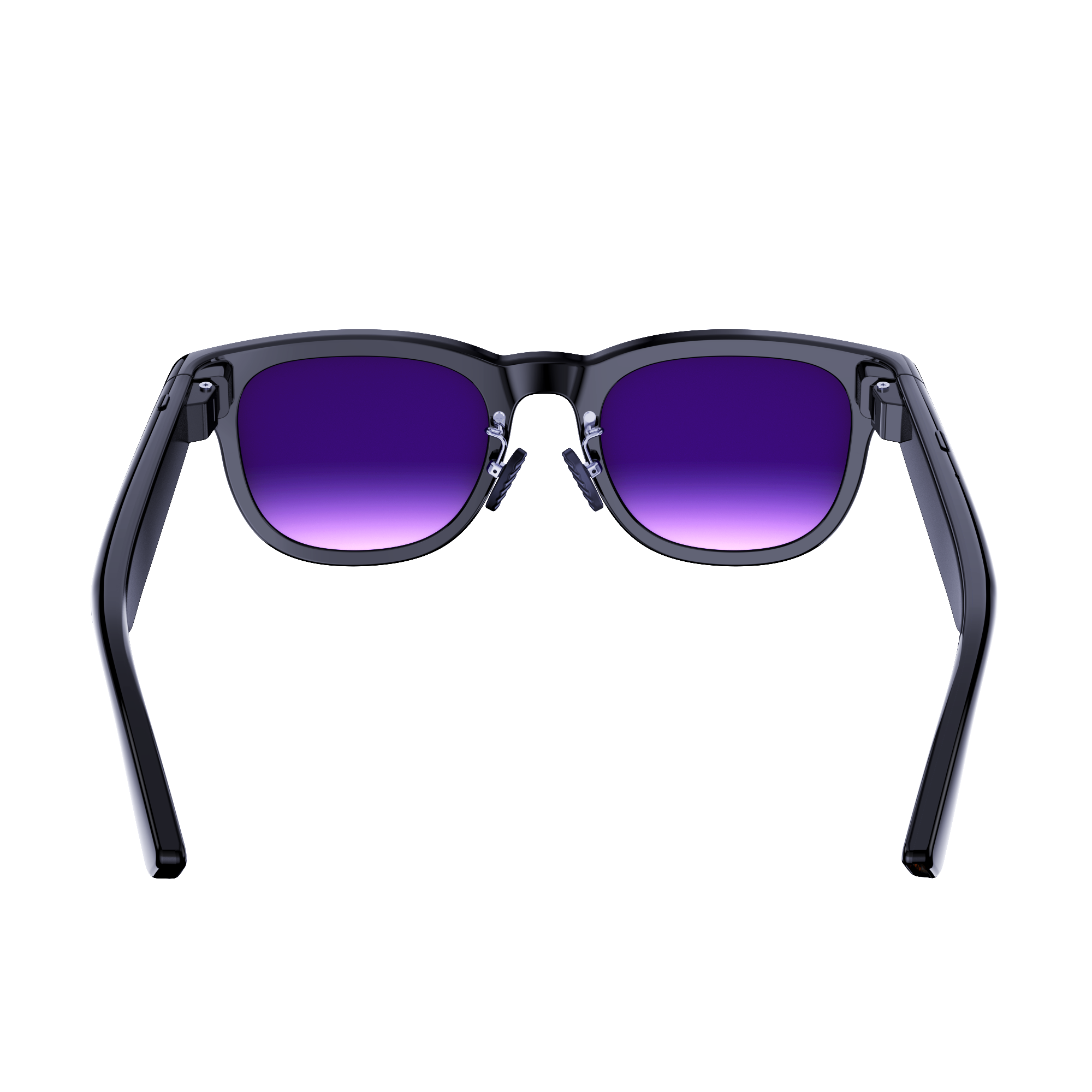 Front. Cluzine - Smart Glasses 800W Camera AI Translation Photo Video Image Recognition Bluetooth Call Music - Black.