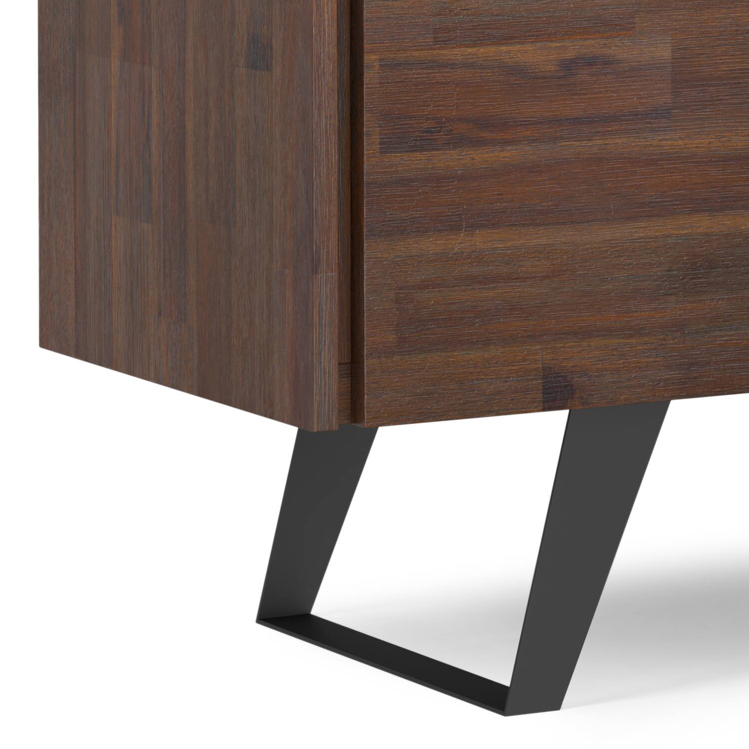 Alt View 8. Simpli Home - Lowry SOLID ACACIA WOOD 2 Door Sideboard Buffet in Distressed Charcoal Brown - Distressed Charcoal Brown.