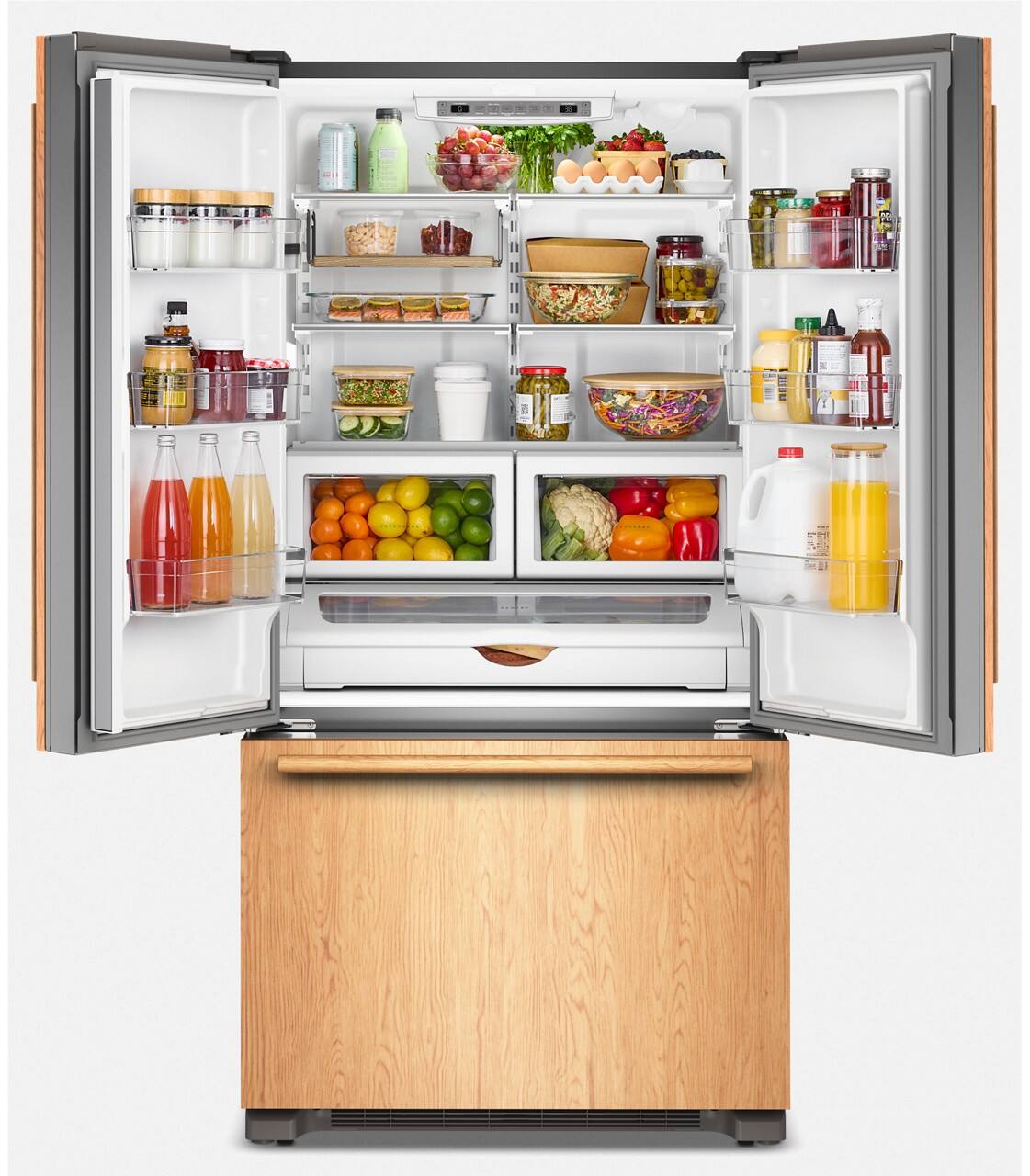 Back. KitchenAid - 36" wide 22 cu. ft. Panel-Ready (not included) Counter-Depth French Door Refrigerator with Internal Water Dispenser - Panel Ready.