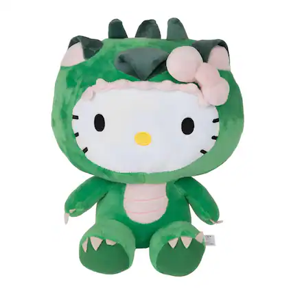 Front. Hello Kitty - Sanrio Hello Kitty Dragon Costume 17 Inch Plush - Green.