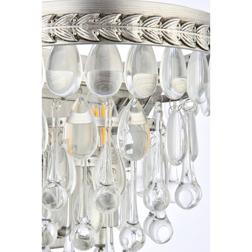 Alt View 1. Urban Classic - Nordic 1 light antique silver Wall Sconce Clear Royal Cut Crystal - Antique Silver.