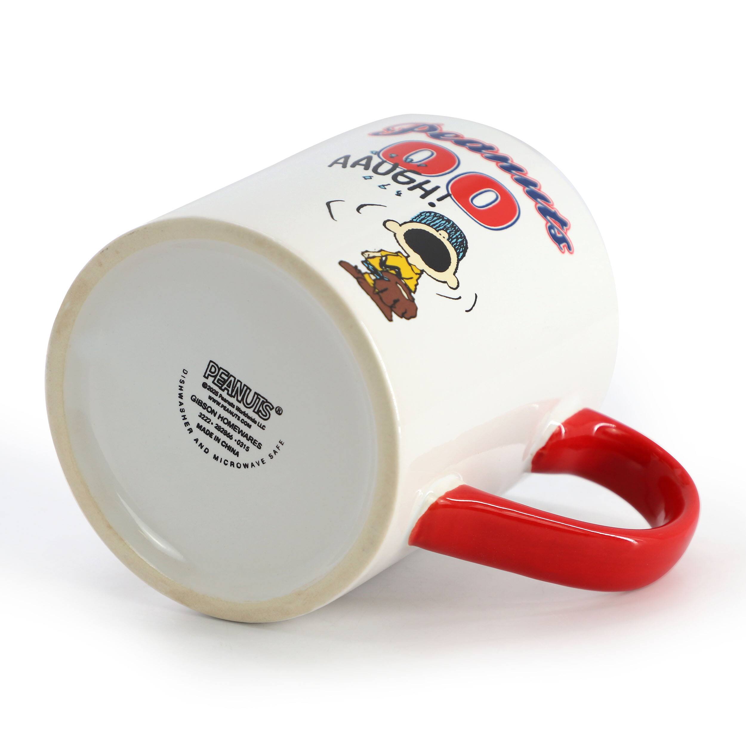 AAUGH! GO 00 - PEANUTS - te OISHWASHER GIBSON - - 2. WWW.PEANUTS.COM LE MADE 202006 IN HOMEWARES AND CHINA -0315 SAFE MICROWAVE

Corrected text:
AAUGH! GO 00 - PEANUTS - te OISHWASHER GIBSON - - 2. WWW.PEANUTS.COM LE MADE 202006 IN HOMEWARES AND CHINA -0315 SAFE MICROWAVE