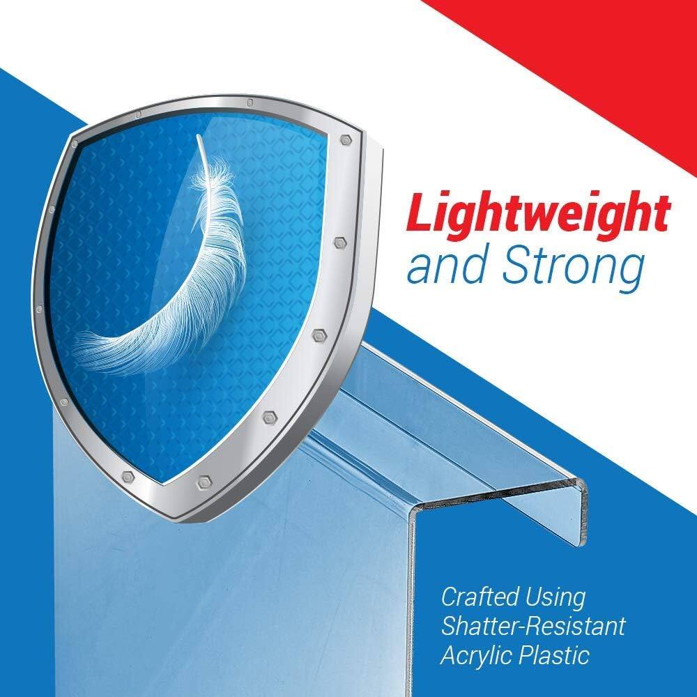 Lightweight and Strong
Crafted Using Shatter-Resistant Acrylic Plastic