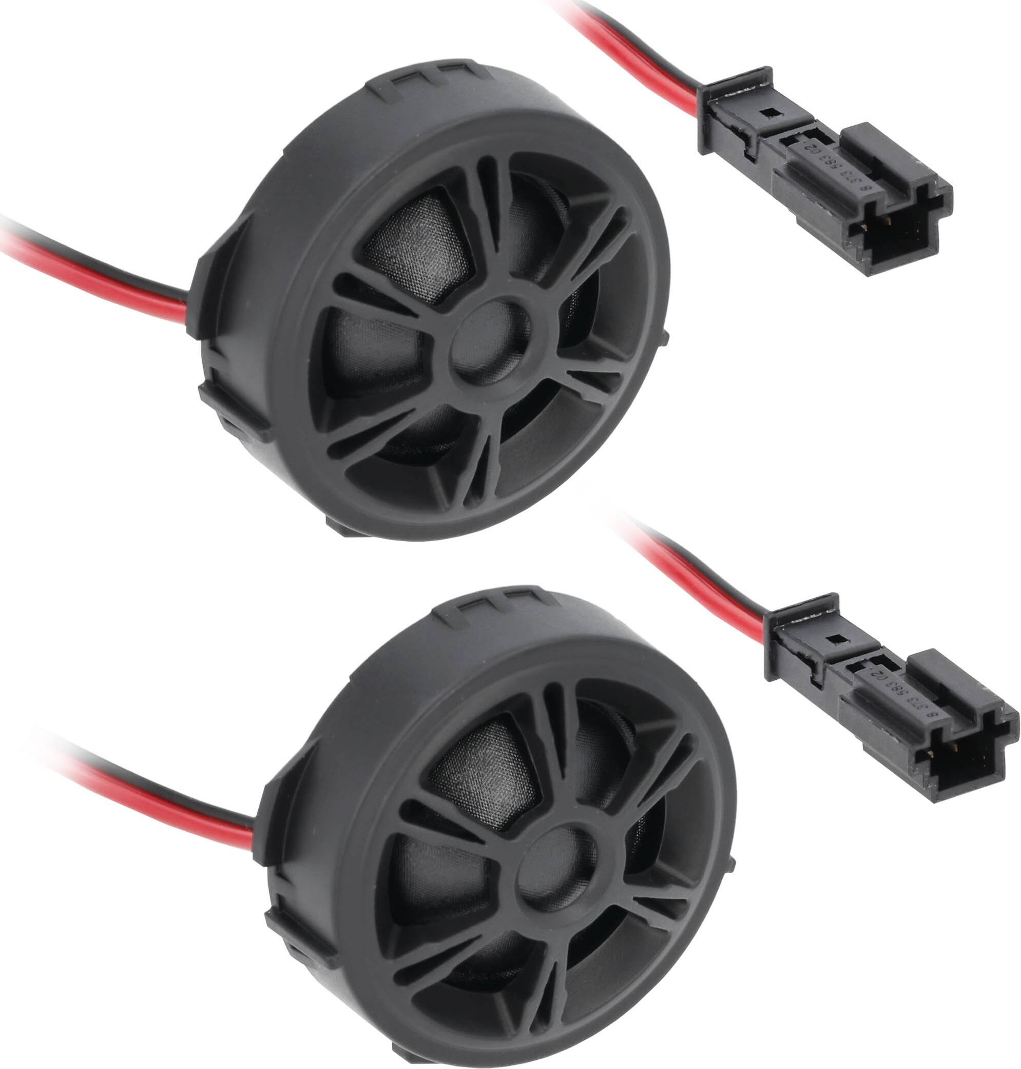 Angle. Metra - 1 inch Plug-and-Play Tweeter Car Speakers with Silk Dome Diaphragms (Pair) - Black.