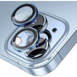Entronix - Luxury Metal Camera Lens Protector for iPhone 16/16 Plus - Blue