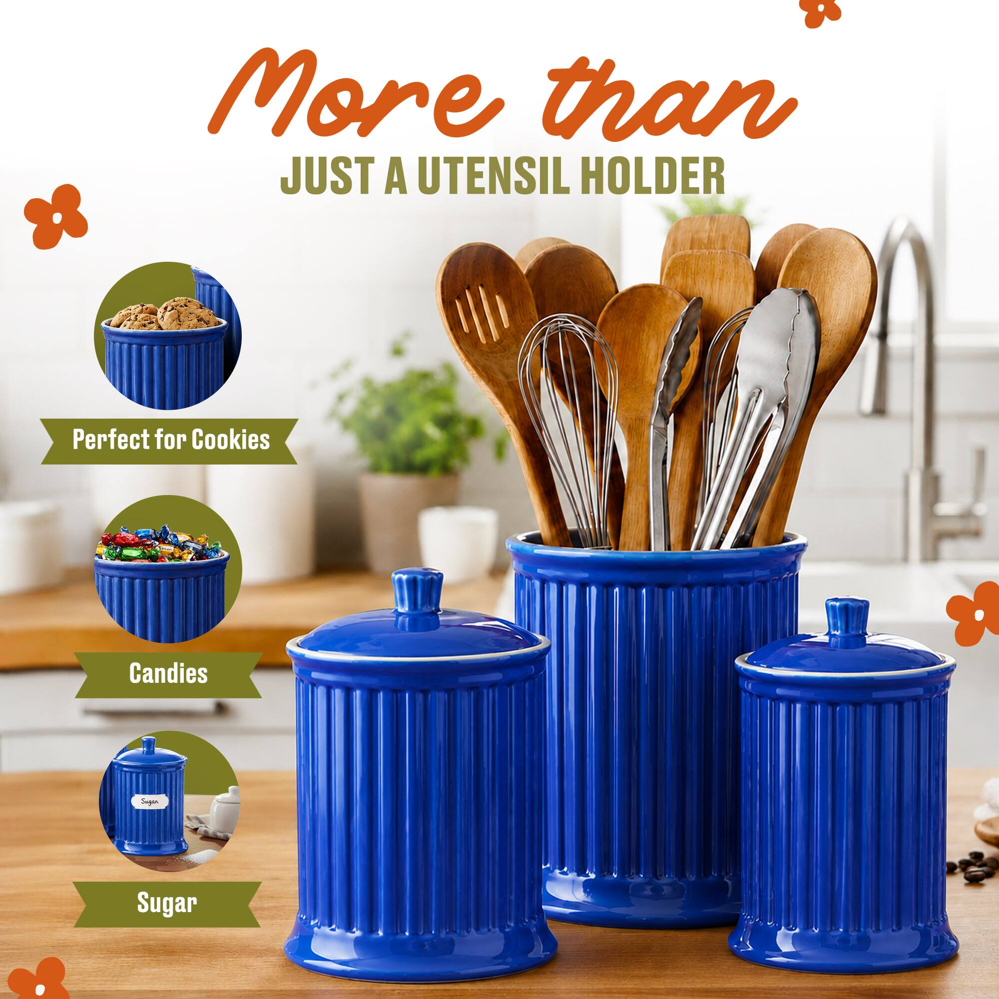 More than JUST A UTENSIL HOLDER

Perfect for Cookies
Candies
Sugar