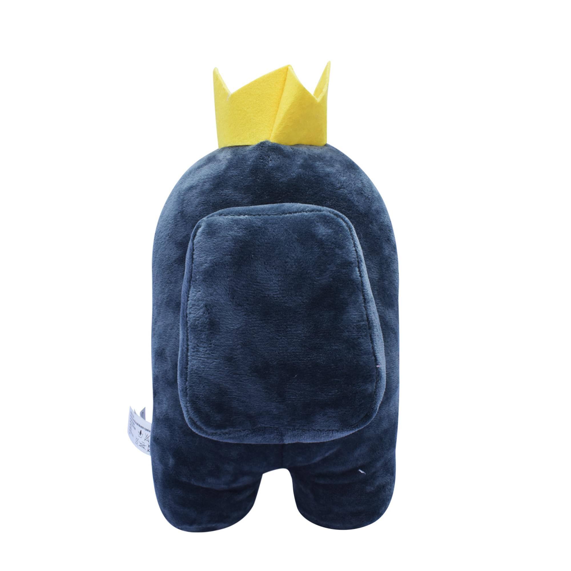 Alt View 2. Just Toys LLC - Among Us 7 Inch Plush | Black Crewmate w/ Crown - Black.