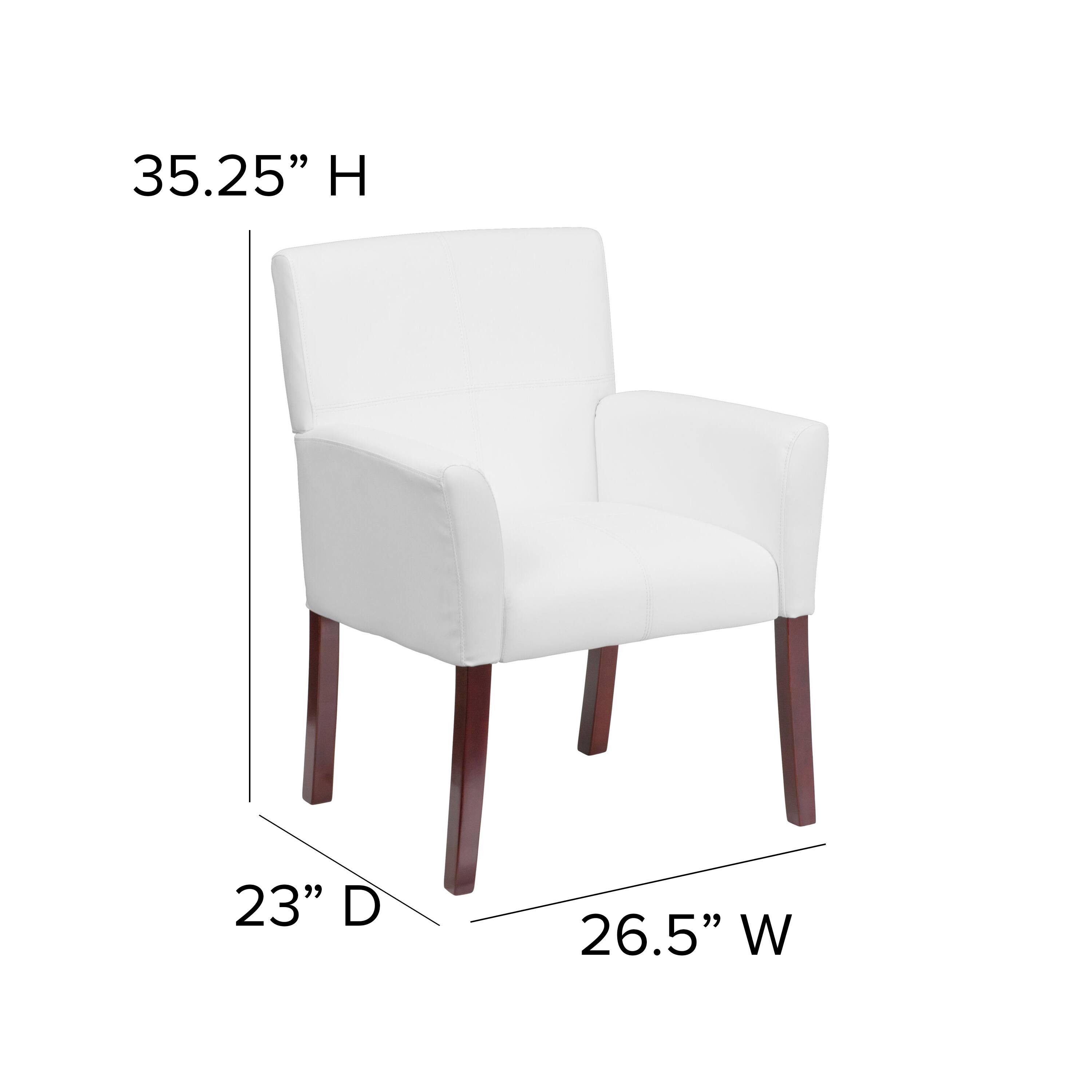 Alt View 13. Alamont Home - Taylor  Contemporary Leather/Faux Leather Side Chair - Upholstered - White.