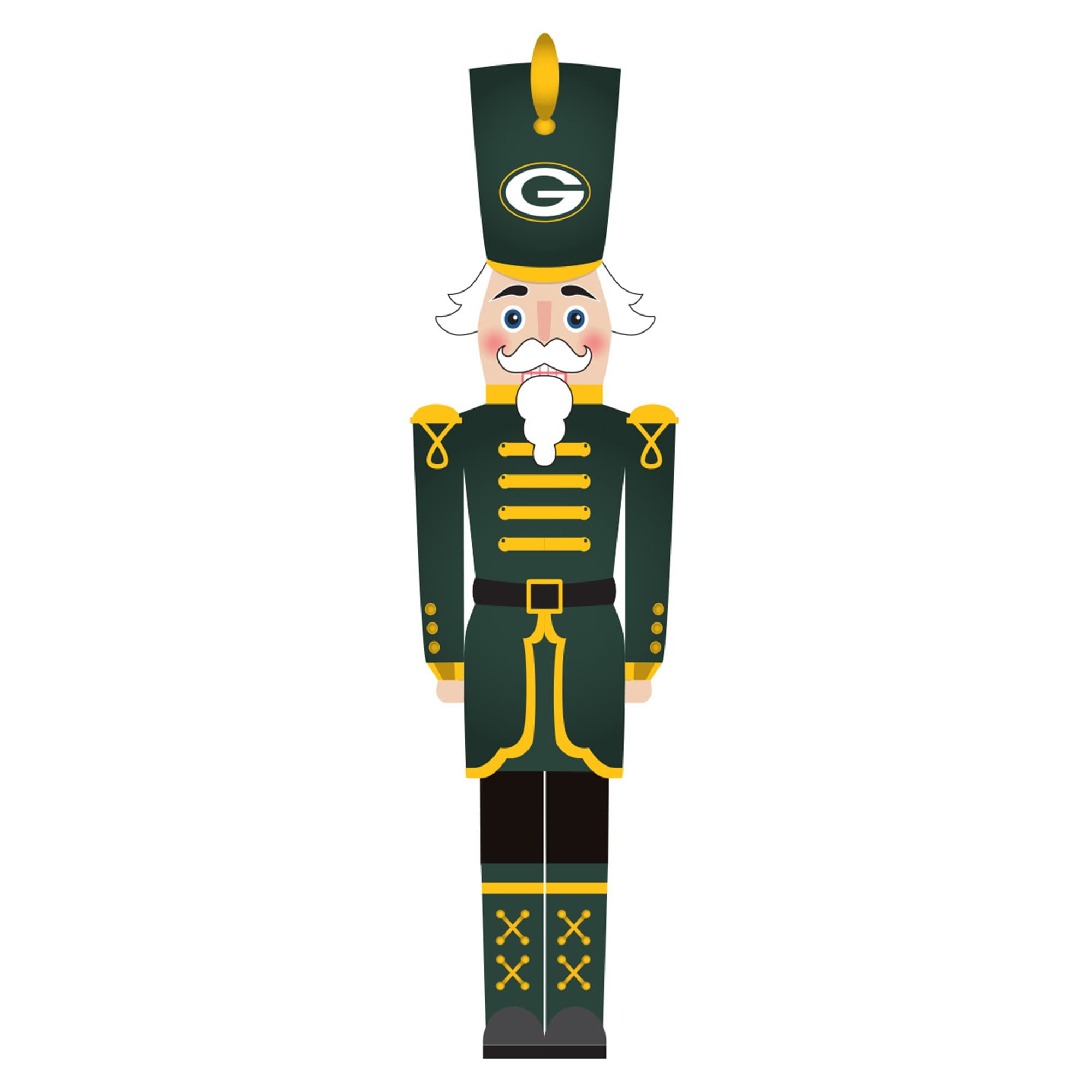 Front. Fan Creations - Green Bay Packers 46" Nutcracker Leaner - Multicolor.