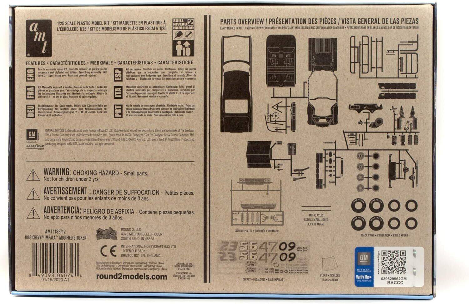 **1/25 SCALE PLASTIC MODEL KIT**

**KIT MAQUETTE EN PLASTIQUE**

**L'ÉCHELLE DE 1/25**

**KIT DE MODELISMO DE PLÁSTICO ESCALA 1/25**

**HABILIDAD 2**

**SKILL 2**

**FEATURES - CARACTERÍSTIQUES - MERKMALE - CARACTERÍSTICAS - CARATTERISTICHE**

- For assembly of model kit. Contents include: All plastic pieces necessary to assemble model. General instructions describing assembly. Skill level: 2 - Ages 12 and up. Paint and cement required.
- Kit de modelado de maqueta. Contenido: Todas las piezas plásticas necesarias para montar la maqueta. Instrucciones generales que describen el montaje. Nivel de habilidad: 2 - Edades 12 y más. Pintura y cemento requeridos.
- Kit Maquette assemblée. Contient de: Toutes les pièces plastiques nécessaires pour assembler la maquette. Instructions générales décrivant l'assemblage. Difficulté: 