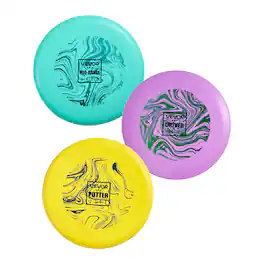 VEVOR - Disc Golf Set,3 Pack Disc Golf Starter Set, Beginners Flying Discs for Full-Body Strength Training,with Putter,Mid-Range - Multicolored