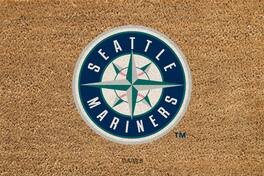 Evergreen Enterprises - Seattle Mariners 24" x 36" Outdoor Team Logo Coir Mat - Brown