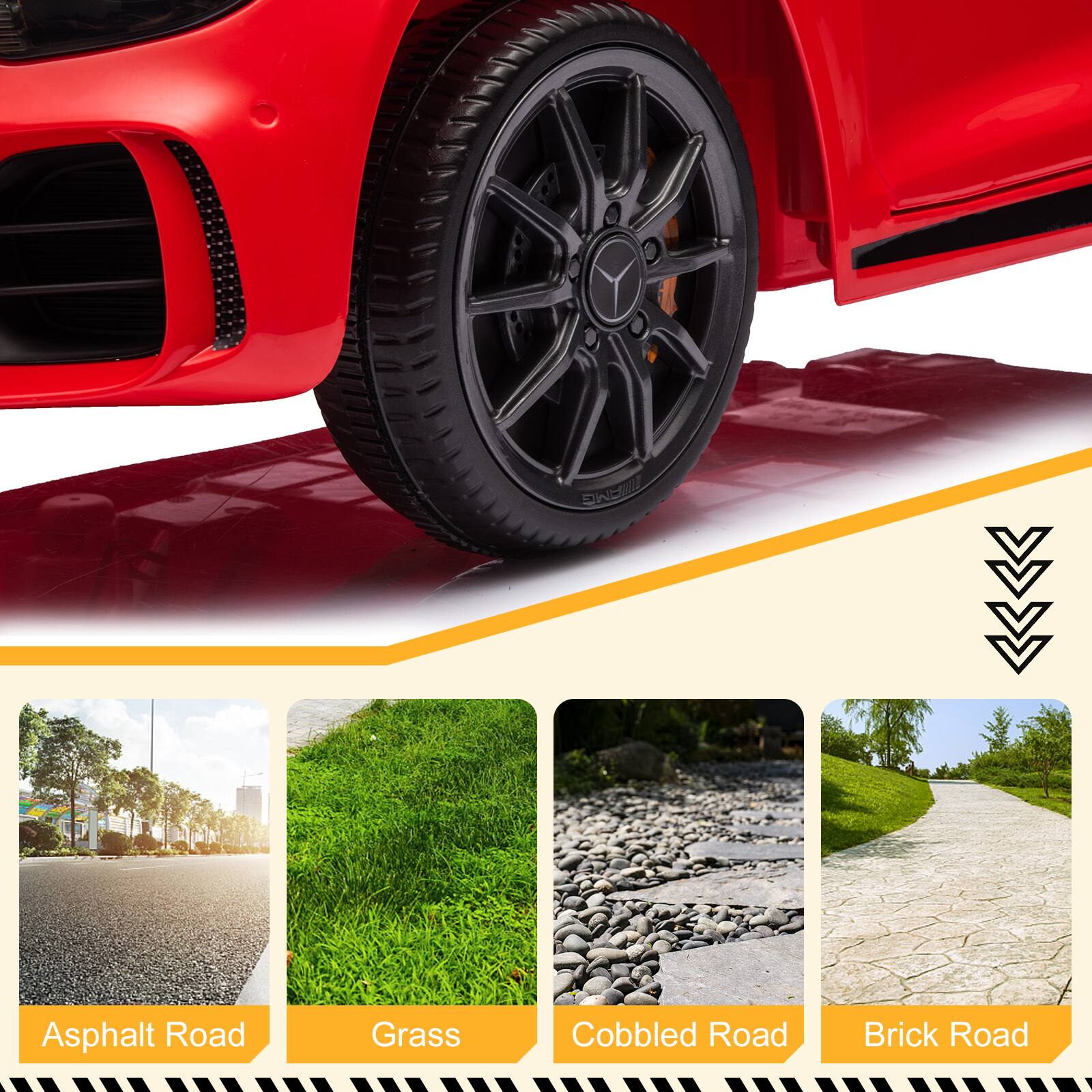 Asphalt Road  
Grass  
Cobbled Road  
Brick Road