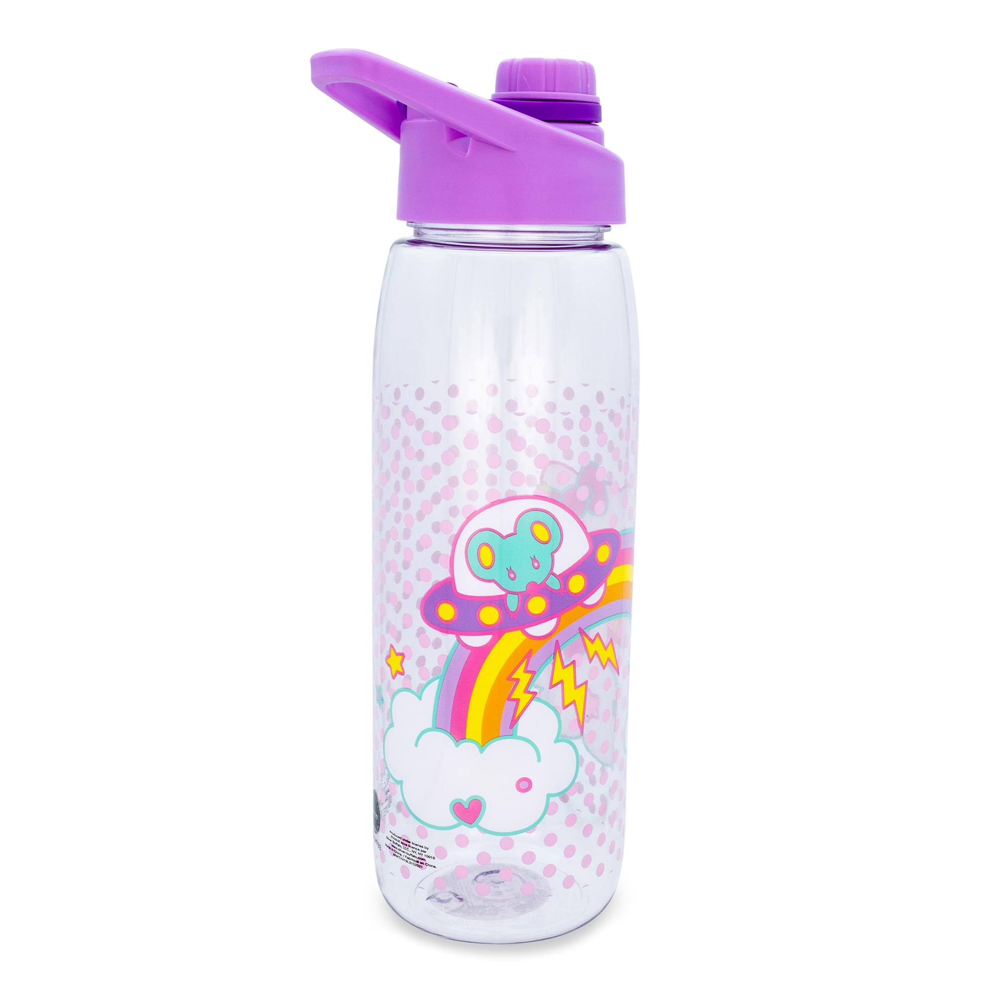 Alt View 1. Silver Buffalo - Sanrio Hello Kitty and Joey Rainbow Plastic Water Bottle With Screw-Top Lid - Purple.