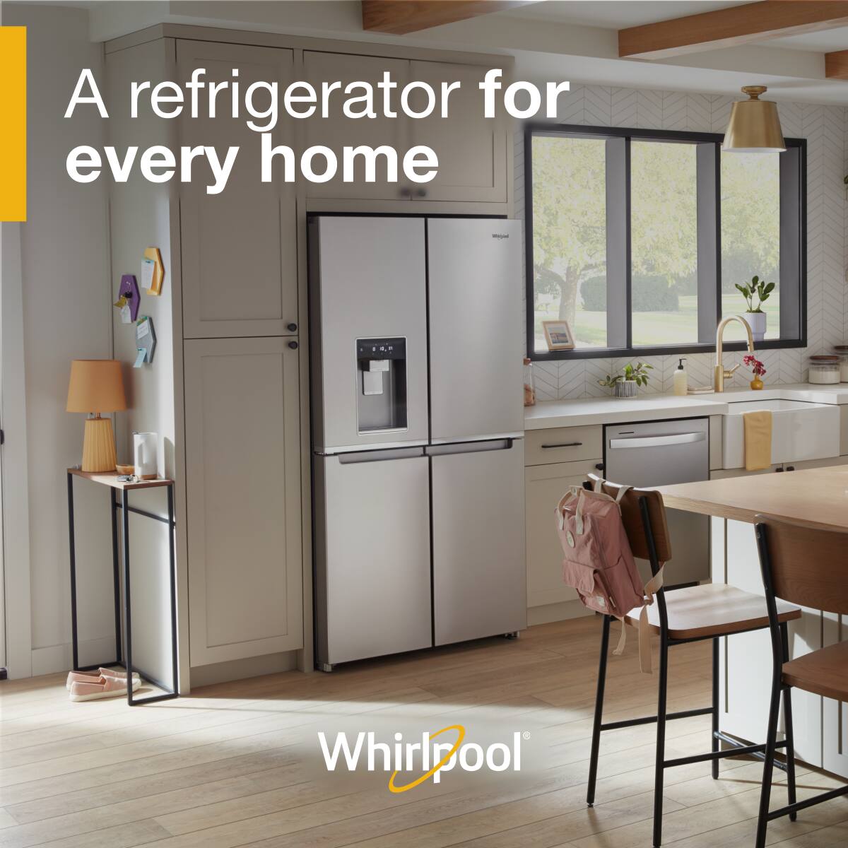 Whirlpool 19.1 Cu. Ft. Counter Depth 4 Door Refrigerator with Ice