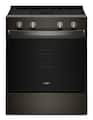 Whirlpool - 30 in. Wide 5 element 5.3 cu. ft. Slide-In Electric Range with No Preheat and Slow Cook Modes - Black-on-Stainless
