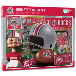 YouTheFan - Ohio State Buckeyes 500-Piece Retro Series Puzzle - Multicolor