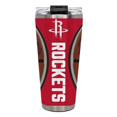 Front. Great American Products - Houston Rockets 32oz. Big Slim Game Ball Travel Tumbler - Brown.