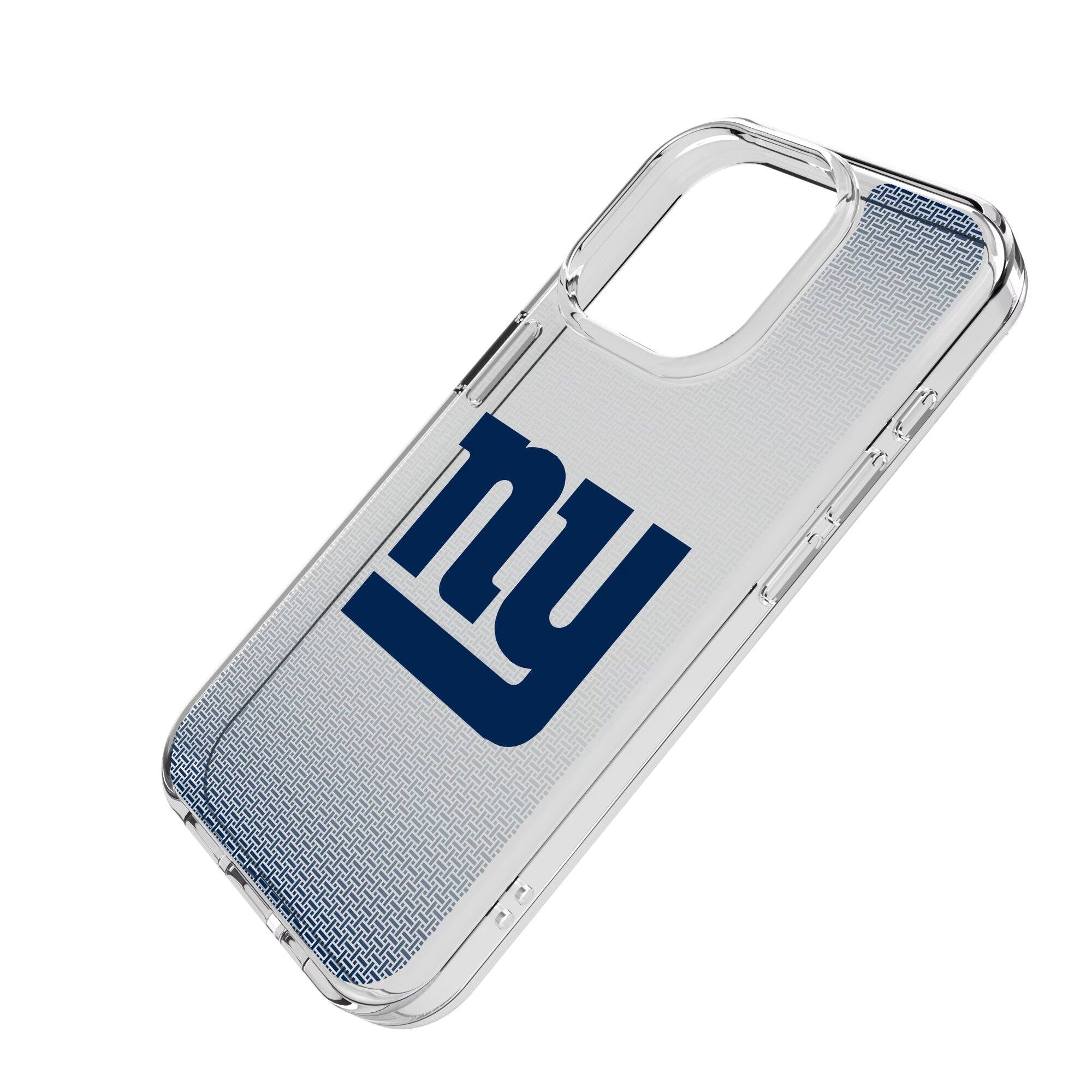 Alt View 1. Keyscaper - New York Giants Linen Logo iPhone Clear Case - 16 - Multicolor.