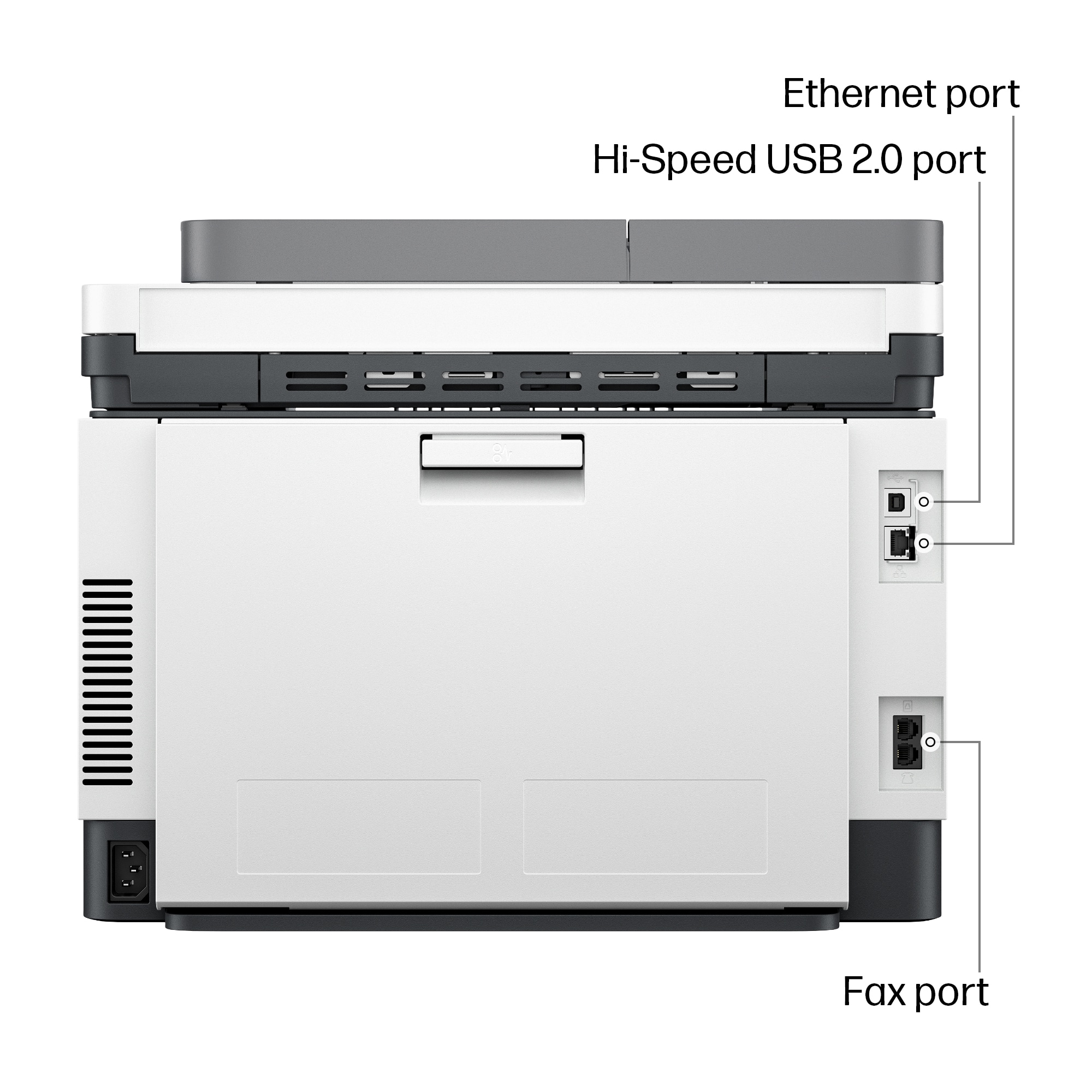 Ethernet port
Hi-Speed USB 2.0 port
Fax port