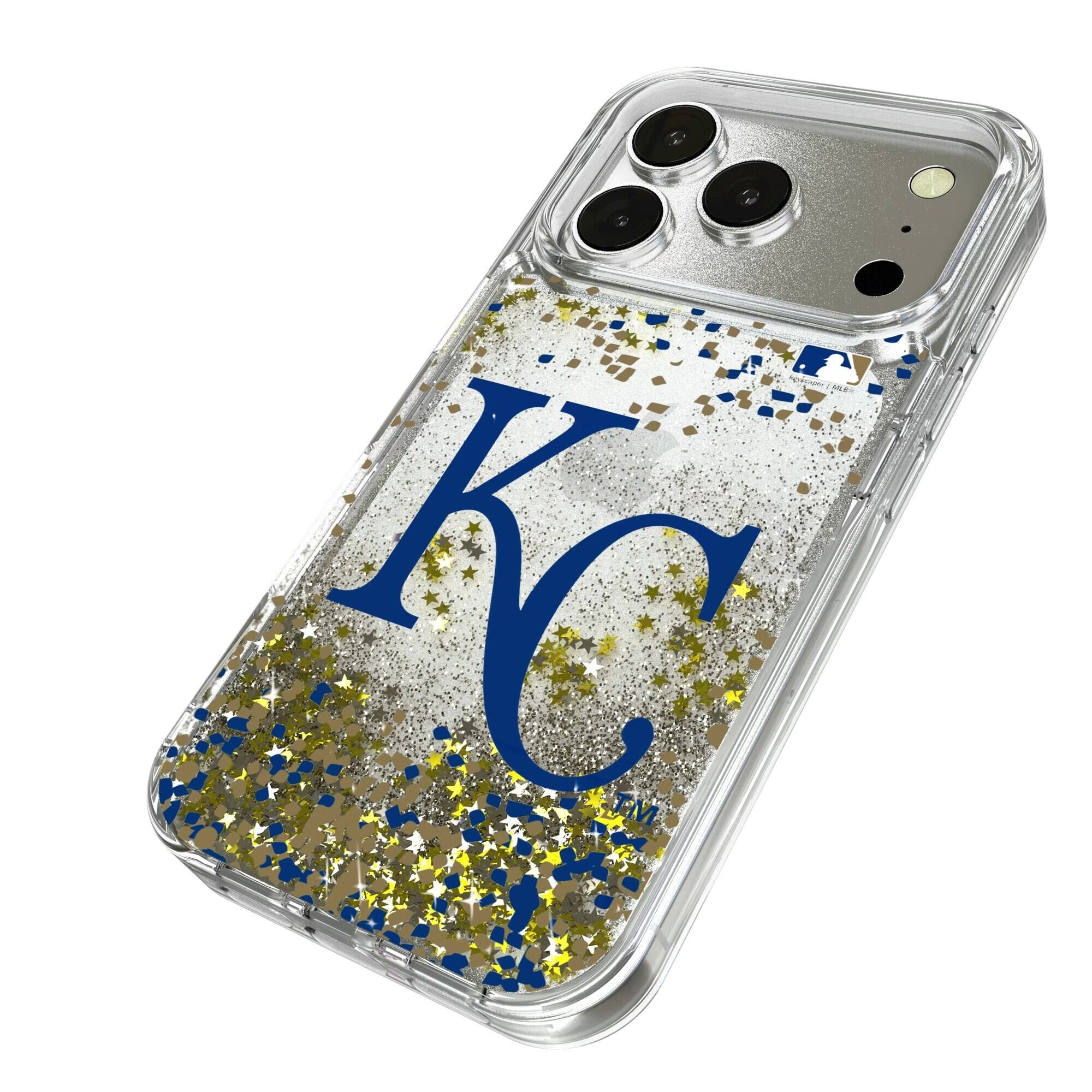 Alt View 1. Keyscaper - Kansas City Royals Glitter Confetti iPhone Case - 15 Pro Max - Multicolor.