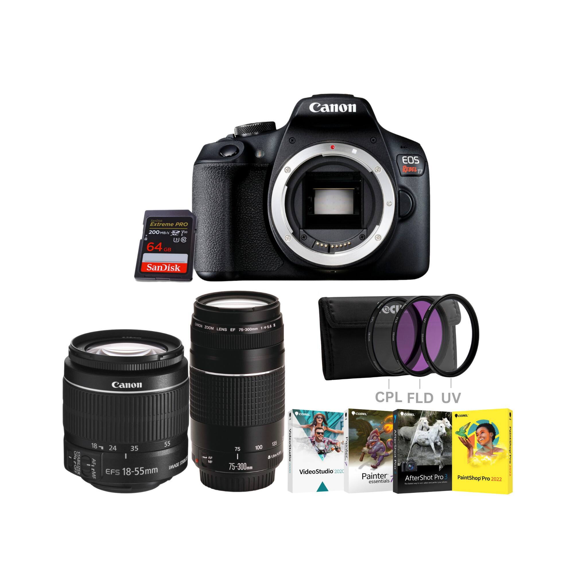 Canon EOS RaL | Extreme PRO 200m 2 i 64 Sanisk OC - - LENS EF . - I ORUE Canon 18 55 24 35 I UV IAE EFS 18-55mm mm - O 75 100 - a D 75-300 de | ce VideoStudio 2000 CPL FLD UV - - I Painter AfterShot Pro PaintShop Pro CLOS sT