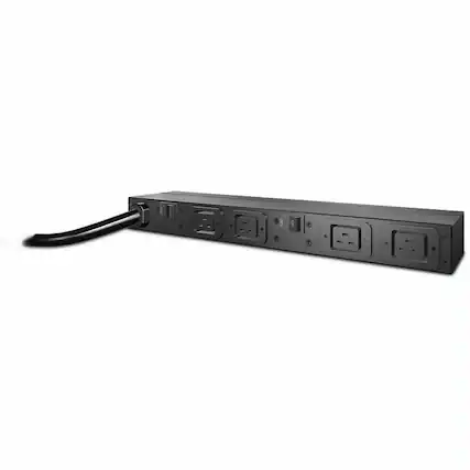 Front. APC - APC NetShelter Basic Rack PDU, 1U, 30A, 208V, 4 C19 outlets - Basic - NEMA L6-30P - 4 x IEC 60320 C19 - 200 V, 208 V - Black.