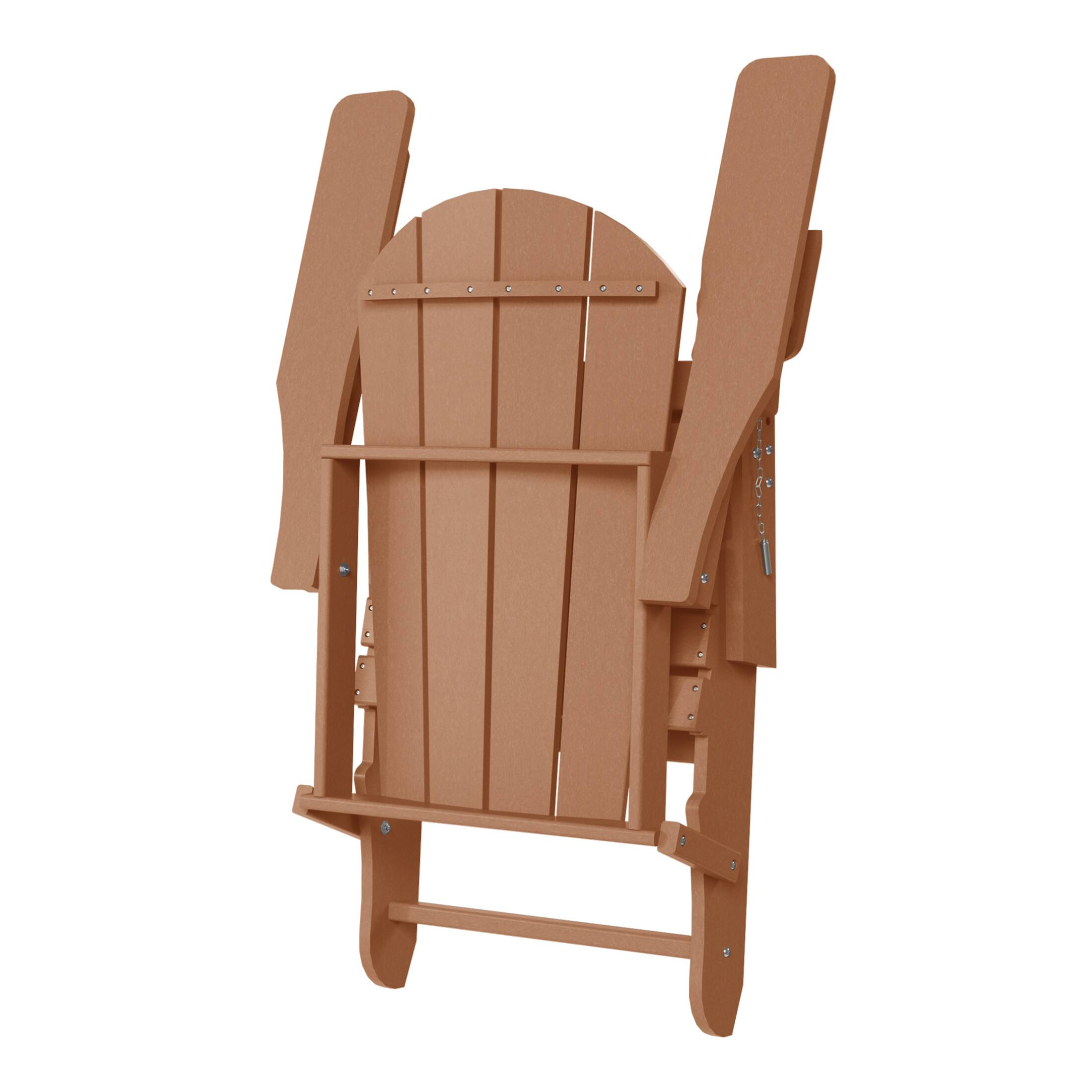 Alt View 2. WestinTrends - WestinTrends Malibu 3-Piece Outdoor Folding Adjustable Adirondack Chair with Cup Holder & Side Table - Teak.