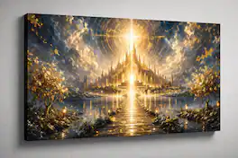 FC Design Large Canvas 24x36" Ready to Hang Sacred Light City Art ...