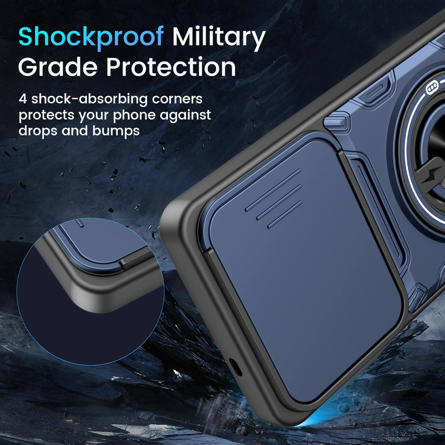 Shockproof Military Grade Protection

4 shock-absorbing corners protects your phone against drops and bumps