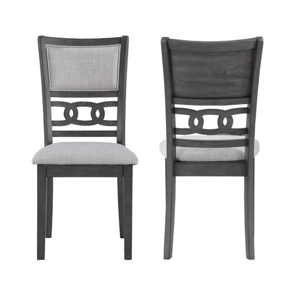 FurniFact - Wood Dining Chair Set of 2 - Gray