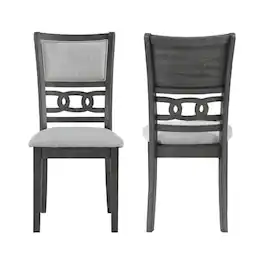 FurniFact - Wood Dining Chair Set of 2 - Gray