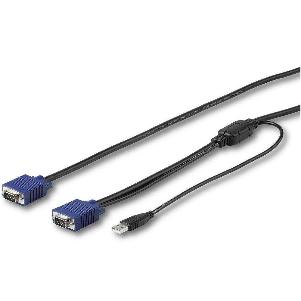 Front. PARKER SLATER - USB KVM Cable 6ft – VGA and USB Combo for Rackmount Consoles.