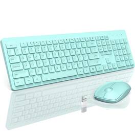 Comfort Essence - Wireless and Mouse Comb Ultra-Slim USB Set Water-Dropping Keycaps 12 Shortcuts for PC Laptop Windows XP7810 - Green