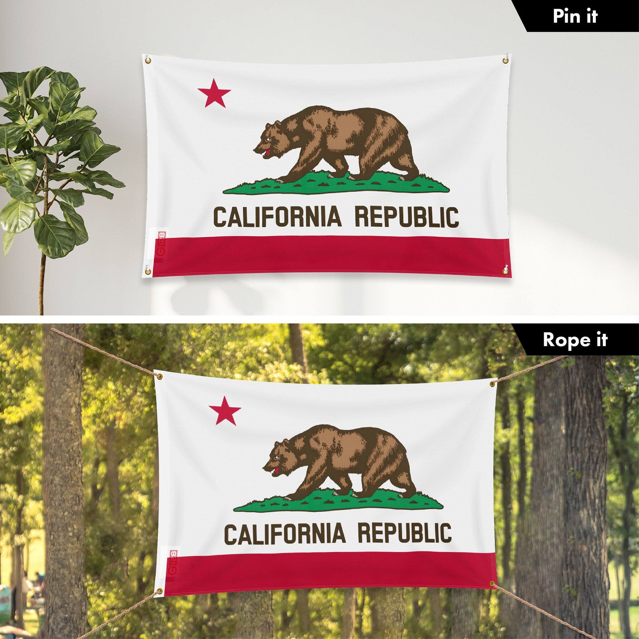 Pin it  
CALIFORNIA REPUBLIC  

Rope it  
CALIFORNIA REPUBLIC